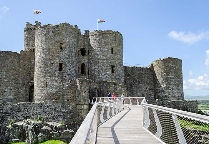 Harlech Castle with accessible ramp